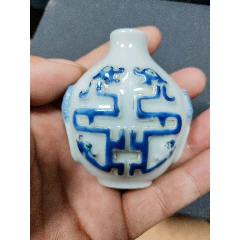 晚清青花龙纹鼻烟壶_青花瓷_历史回收站【7788红宝书】
