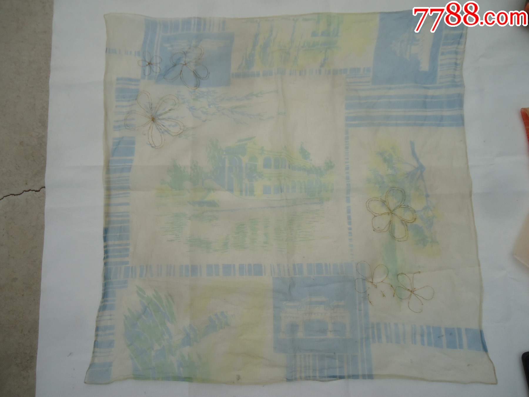 花纱巾,老纱巾_围巾/丝巾/披肩_随意尊古斋【7788收藏__收藏热线】