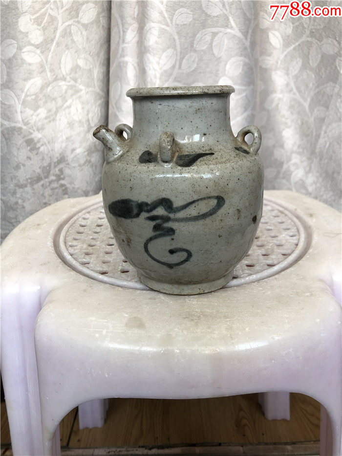 明代青花四系壶_青花瓷_去山区收垃圾【7788旧书网】 明代青花四系壶_青花瓷_去山区收垃圾【7788旧书网】