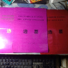 國營單位選票9（選票有30張左右）和檔案目錄(se101366887)_嫣燃紙品店