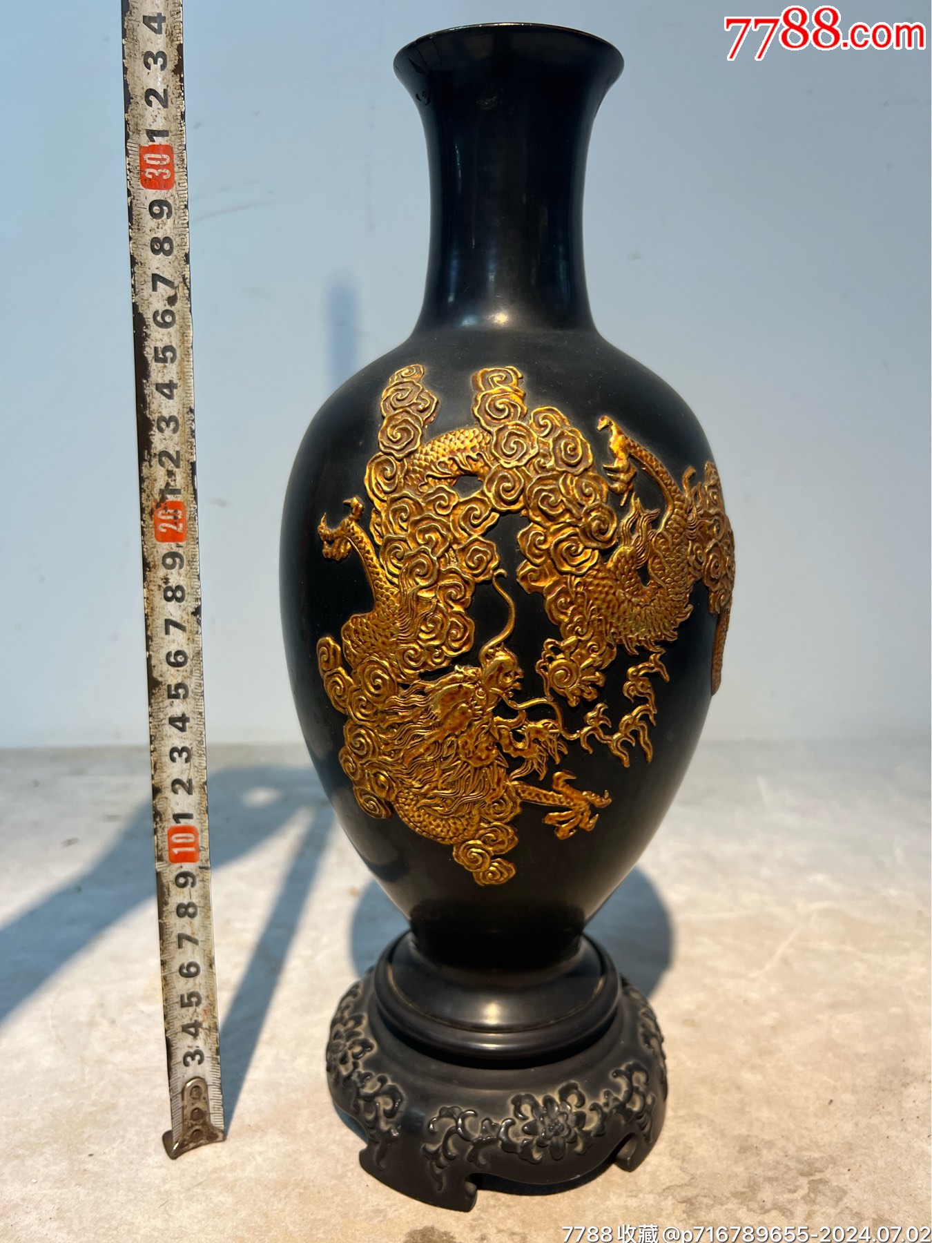 清代刻龙纹漆器瓶_漆瓶_福州林氏古玩店【7788红宝书】