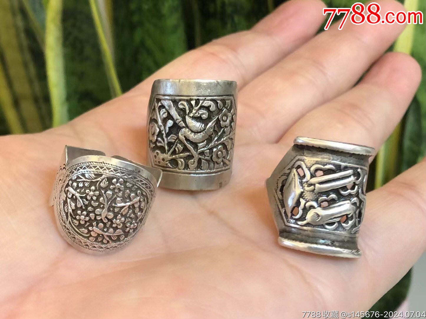 美品老银戒指3个_银戒指_民间老银饰品【7788收藏__收藏热线】