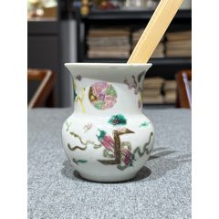 中国古玩　慎徳堂製　粉彩盃　口径9.2㎝　東さ7-0411① 中国古玩 慎徳堂製 粉彩盃 口径9.2㎝ 東さ7-0411①