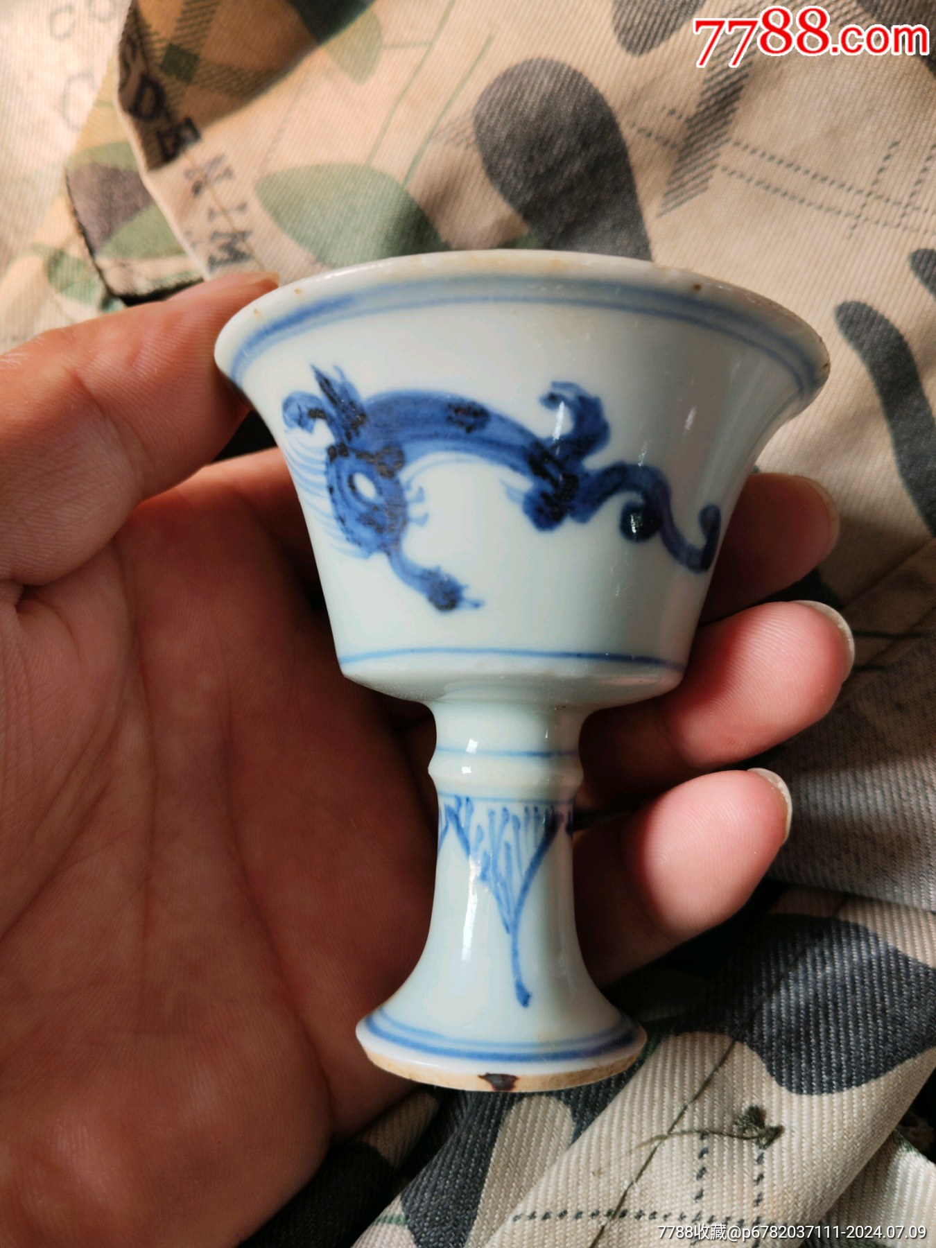明青花高足杯_青花瓷_图片鉴赏_收藏价格_7788铜器收藏