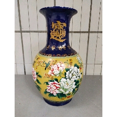 花鸟花瓶，完整全品