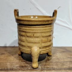 宋代龙泉窑黄釉文房三足八掛香炉_黄釉瓷_嘉臣收藏【7788收藏】