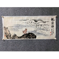 著名画家【孔仲起】手绘国画精品托片