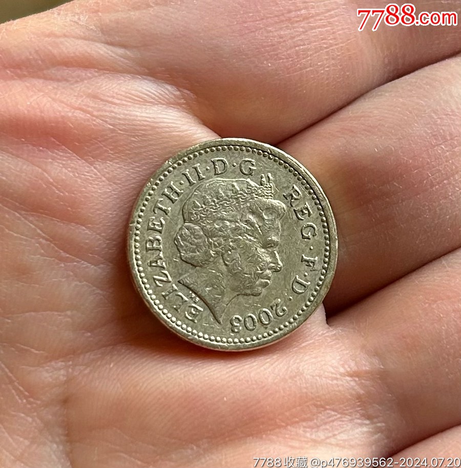 2003年英国硬币1英镑_英国钱币_小钱买乐趣【7788旧书网】