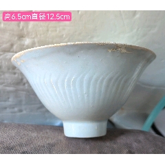 湖田窑芒口多棱花口高足杯-青白瓷/影青瓷-7788旧书网