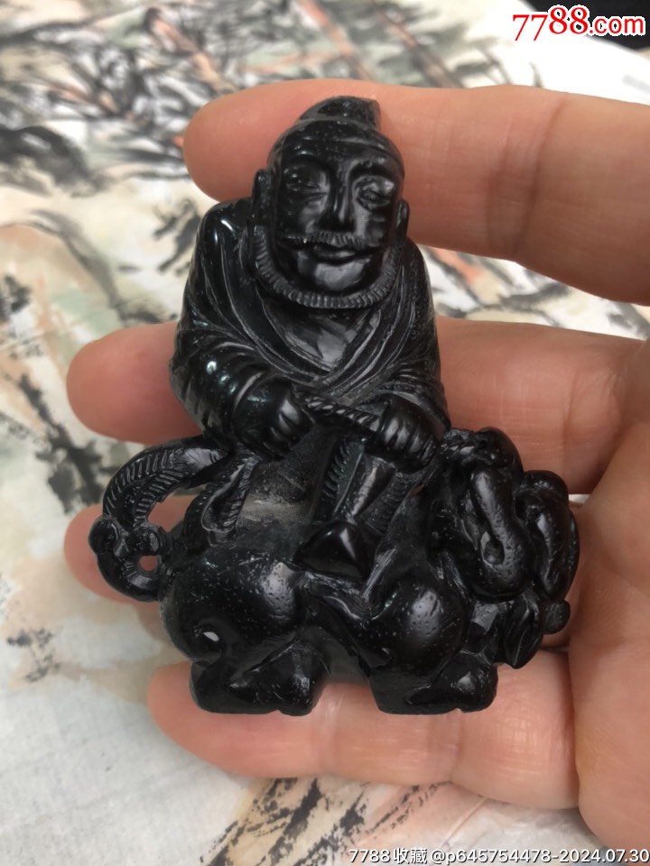 煤精石人物把件_價(jià)格5000元【百年老報(bào)館】_第1張_7788收藏__收藏?zé)峋€