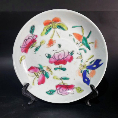 海外回流瓷器】清雍正时期青花矾红描金牡丹花纹茶叶罐-彩绘瓷/彩瓷
