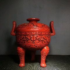 剔红雕漆漆器花鸟屏风_其他旧漆器_图片价格_收藏鉴定_7788钱币网