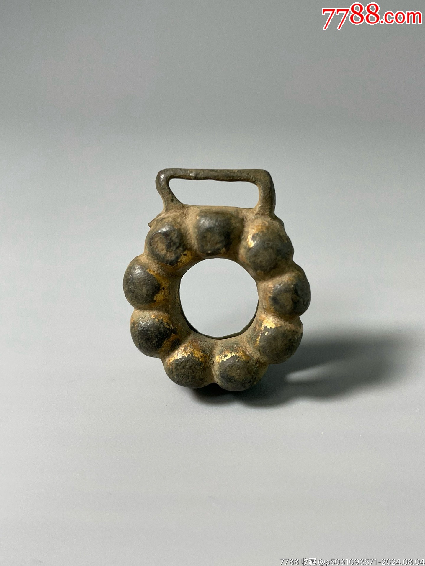 宋辽青铜鎏金连珠提携_旧铜器_大户收藏【7788旧书网】