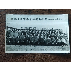 老照片，1981年省微生物学会全体会员合影，尺寸约为16.5*10.5公分