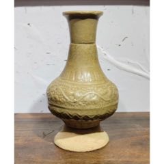 宋代一级湖田窑影青刻花缠枝花卉花口斗笠盏古瓷器收藏品-青白瓷