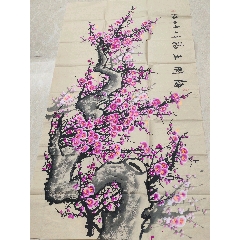 一级美术师蒋洪建四尺梅花双雀图(37036)-花鸟国画原作-7788旧书网