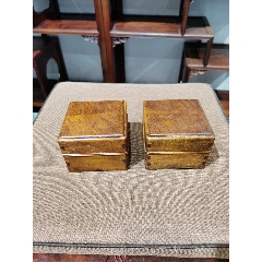 海南黃花梨印盒一對(duì)
