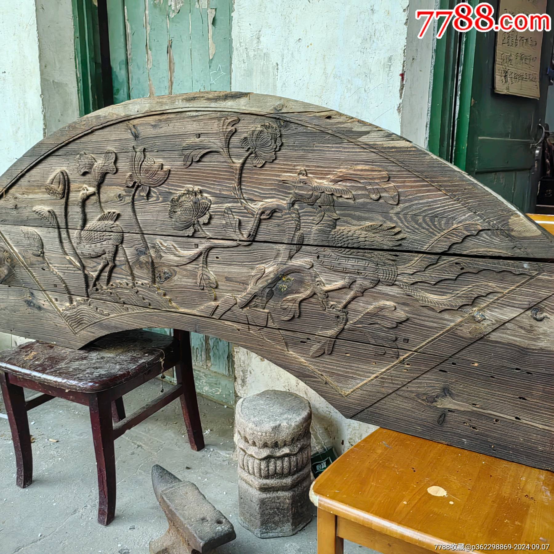 清代巨型木雕花板两块-价格:1000元-se102605203-木雕花板-零售-7788收藏__收藏热线