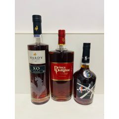 3瓶合售軒尼詩(shī)NBA哈迪XO百利來(lái)Vsop