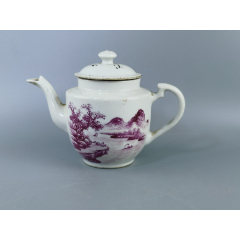 福寿矾红印泥盒-红釉瓷-7788旧书网