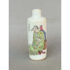 中国古陶磁器　中国古美術　古玩　清朝　 清代　白磁　点緑釉　小壺　花入　鼻煙壺 大清道光年制-粉彩-无双谱鼻烟壶_旧瓷器_琪翔斋【7788红宝书】