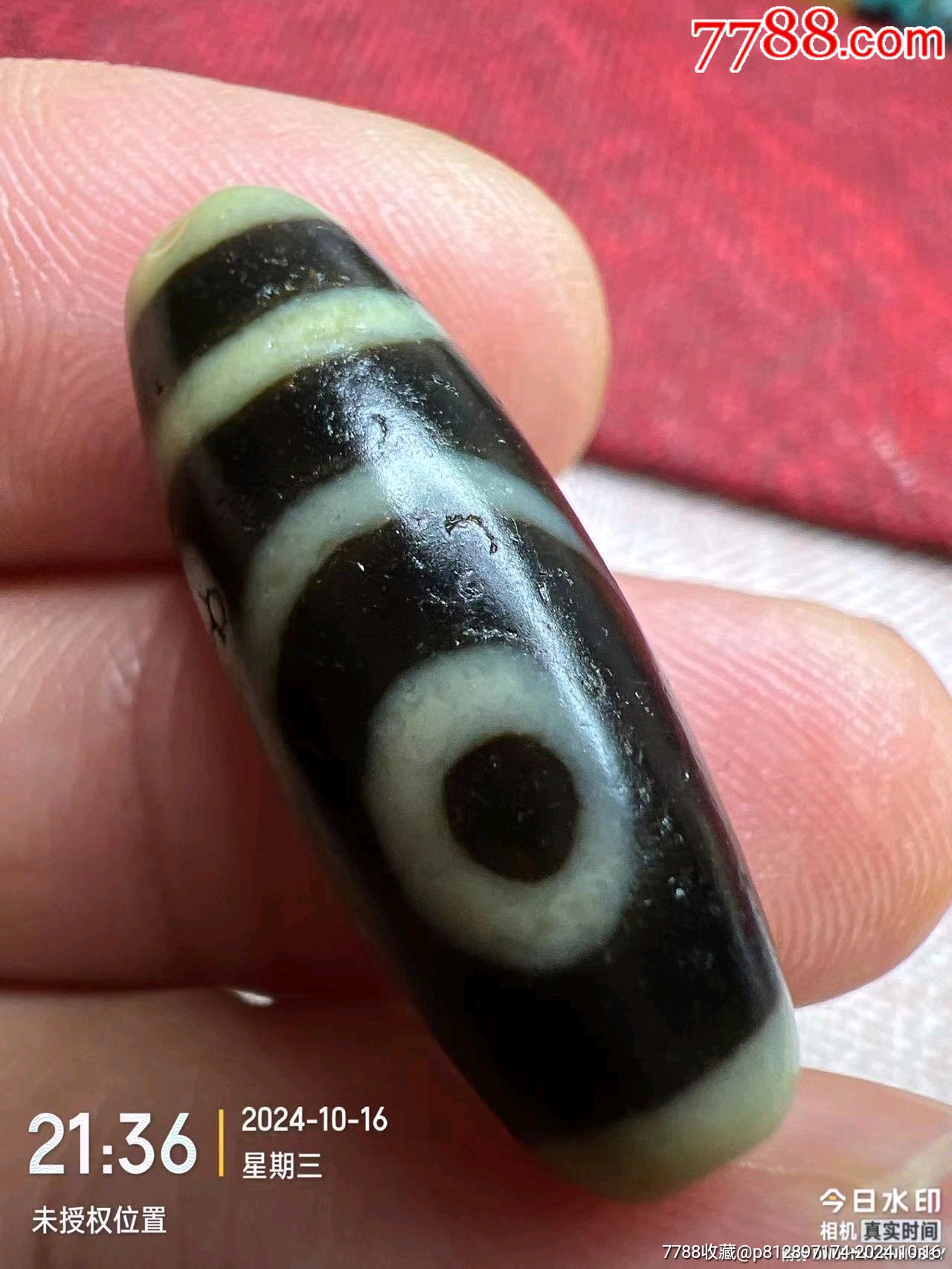 藏传爆老几百年两眼老天珠_天珠_天水如冰色【7788收藏__收藏热线】