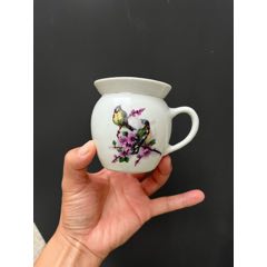 民国粉彩喜雀登梅分茶器全品，满百包邮