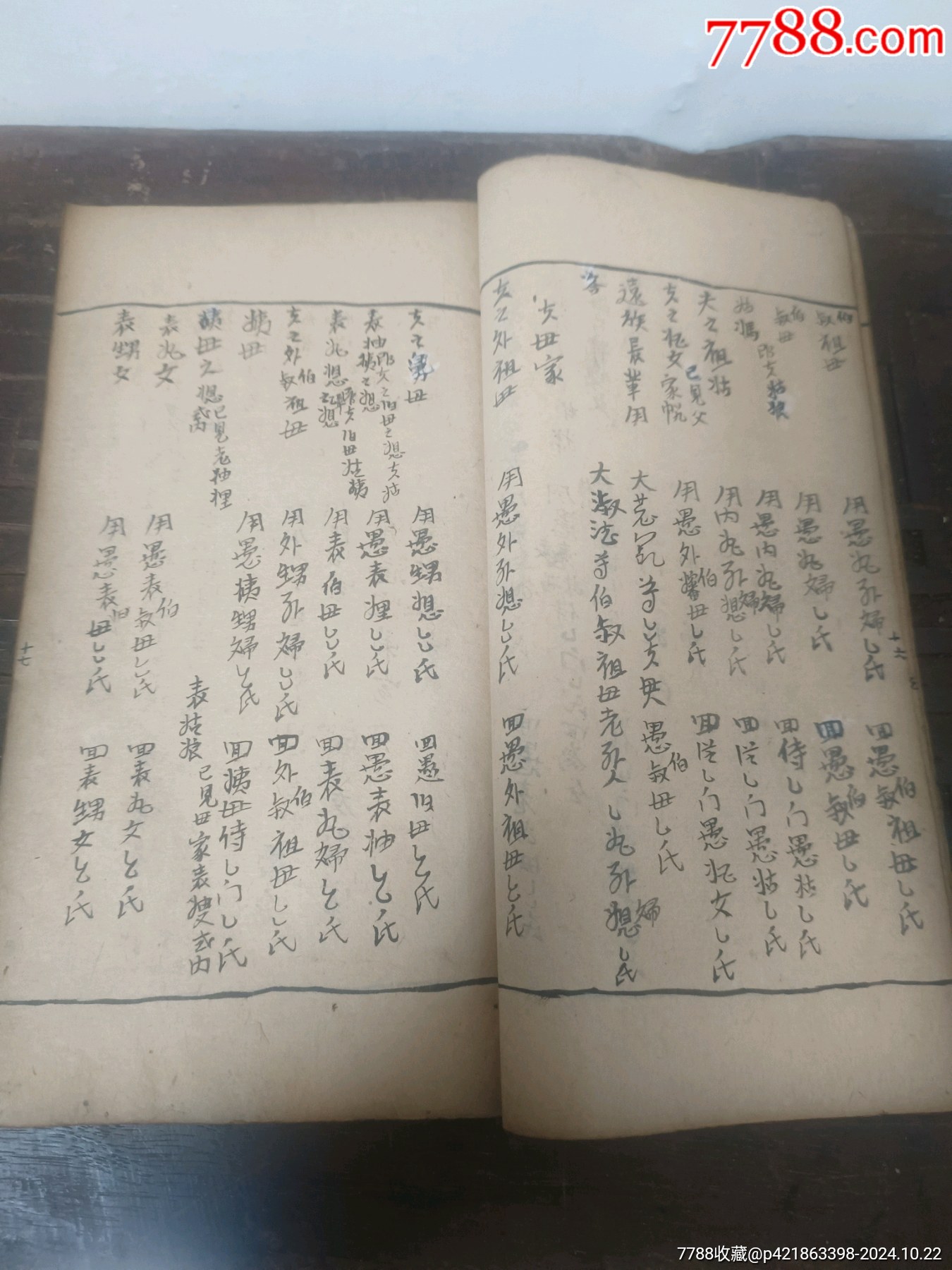 001.手抄本-价格:50.0000元-se103351571-民国旧书-零售-7788收藏__收藏热线