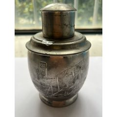錫製　茶壺 锡茶叶罐一个_锡壶/锡器_图片欣赏_收藏价格_7788烟标收藏