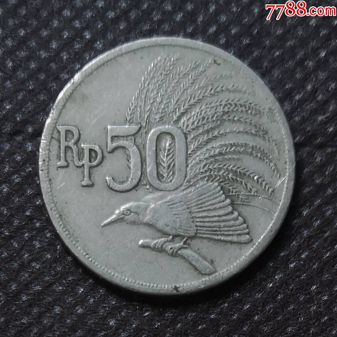 集币印度尼西亚硬币50卢比大极乐鸟24mm亚洲印度尼西亚钱币ZG8A-其他亚洲钱币-7788旧书网