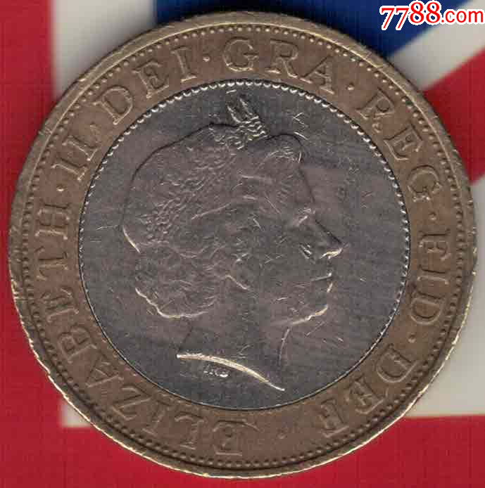 英国2006年2镑纪念币双金属实物如图