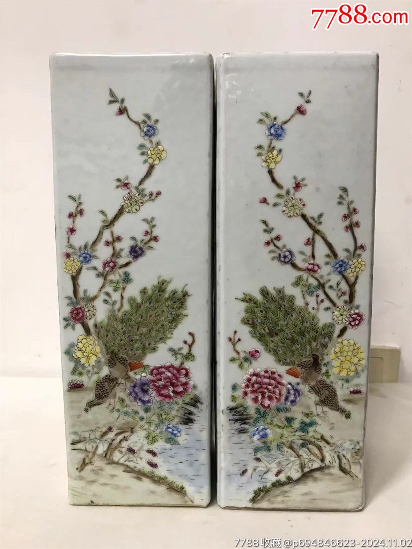 中国古玩　清代 粉彩風景文筒形花瓶　筆筒　高さ28.5㎝ 中国古玩 清代 粉彩風景文筒形花瓶 筆筒 高さ28.5㎝ 【公式通販】