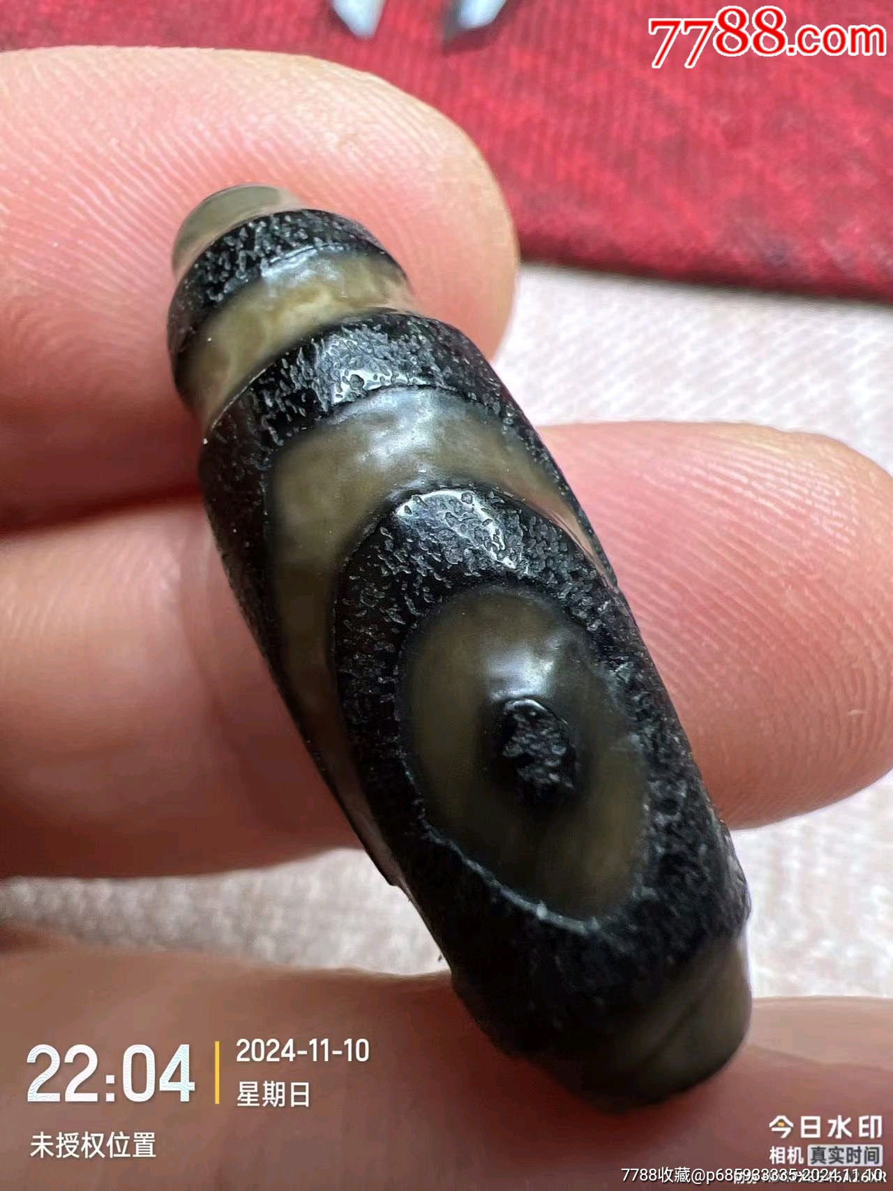 藏传爆老百年精细稀有雕琢版两眼老天珠-价格:198元-se103688960-天珠-零售-7788收藏__收藏热线