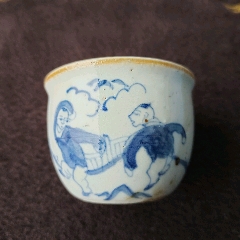 中国美術 青花 条紋 香炉 道光年製 φ11.1cm(A252) ababcbd3b555f8feb193554e5f7ba0