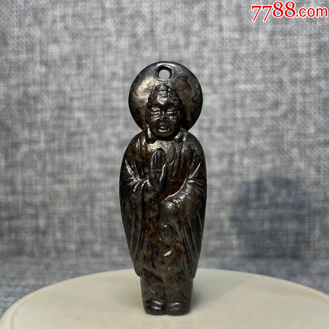 黄玉如意紋璜 和田玉 擺件 中国古玩美術唐物骨董 G3 白玉双獣帯鉤 清代 和田玉 古玉 古玉擺件 中国古玩 美術 唐物