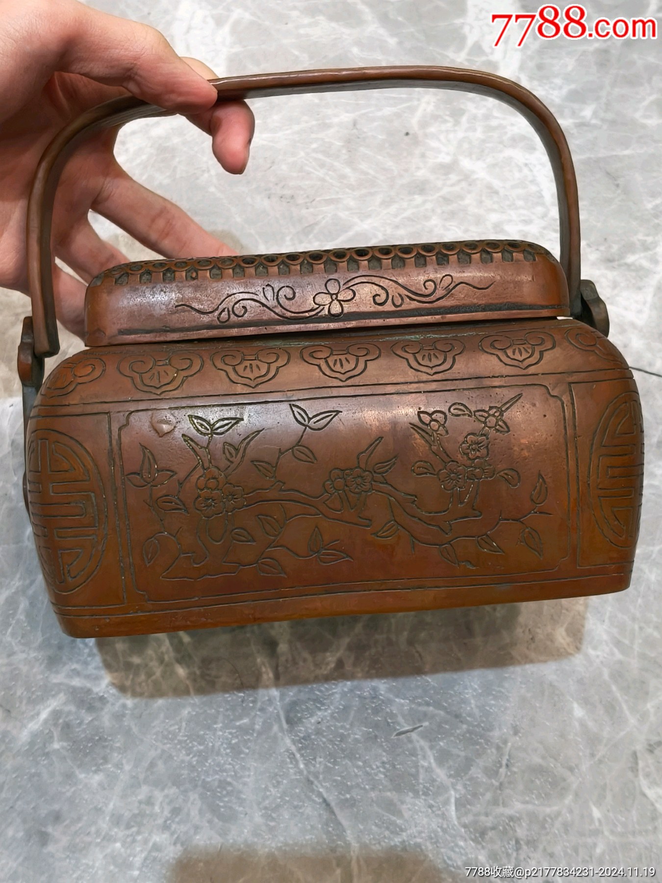 清代大明宣德款铜手炉_铜炉_图片鉴赏_收藏价值_7788铜炉收藏