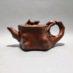 宜興紫砂壺仿名家景舟純手工原礦家用泡茶壺樹樁壺茶杯子套裝茶具_(dá)新匯創(chuàng)億商行