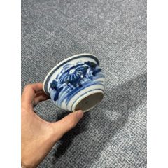 L0131清中期乾隆莲花纹青花小琴炉_青花瓷_广东松古堂【7788旧书网】