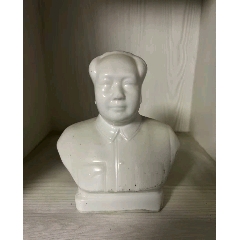 毛主席瓷塑像，漂亮精美有立體感！自然舊磨損...六七十年代的保存的非常好！包老_月寶齋收藏閣