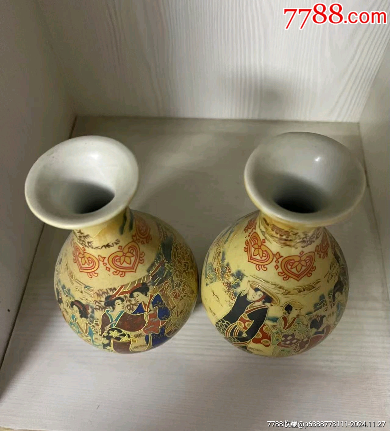 七八十年代的仕女圖賞瓶一對(duì)兒，人物形象精美絕倫無(wú)與倫比，無(wú)論是擺放在辦公室_價(jià)格350元【月寶齋收藏閣】_第2張_7788收藏__收藏?zé)峋€