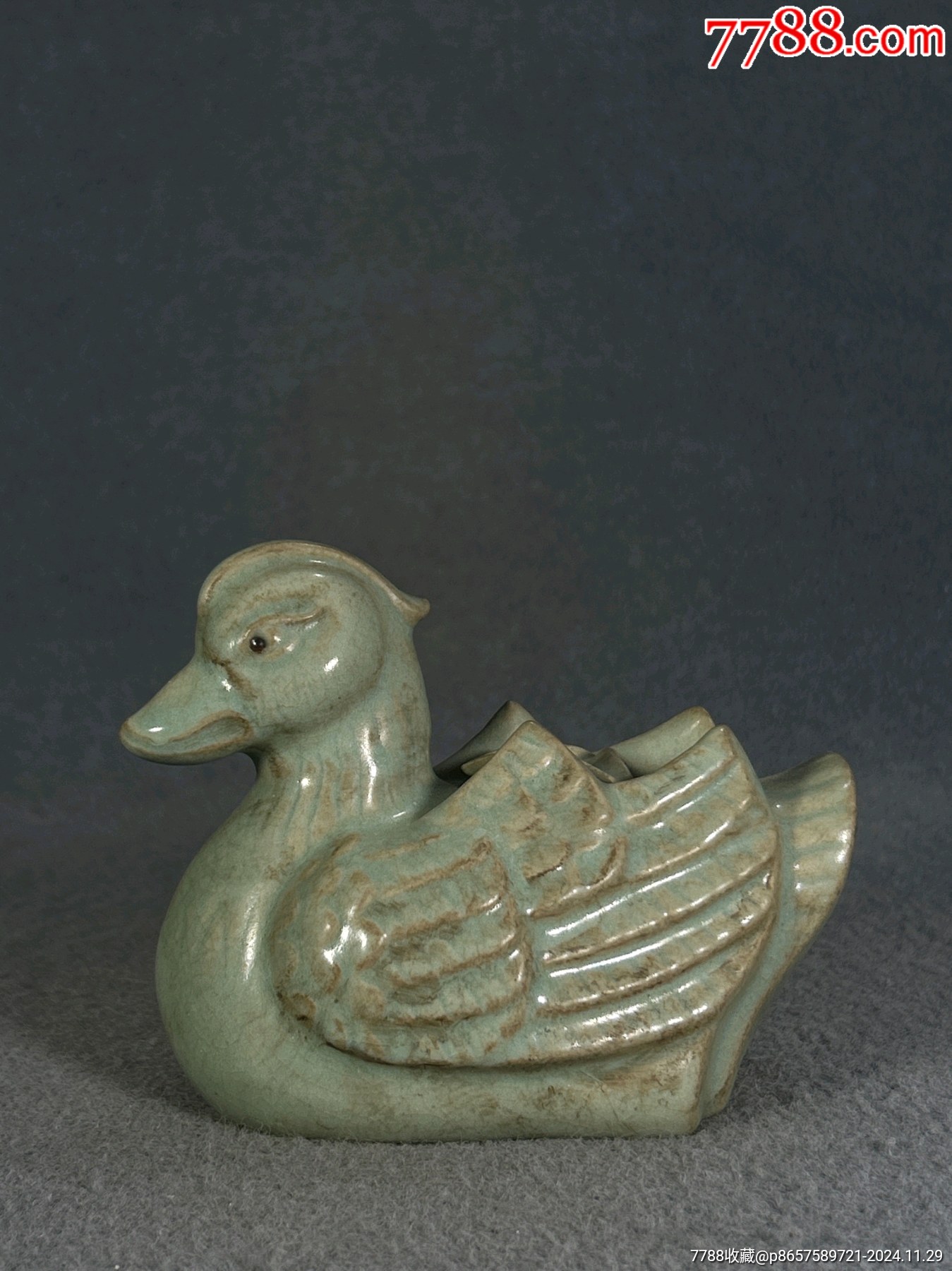 汝窑开片文房水滴-水盂/砚滴-7788旧书网