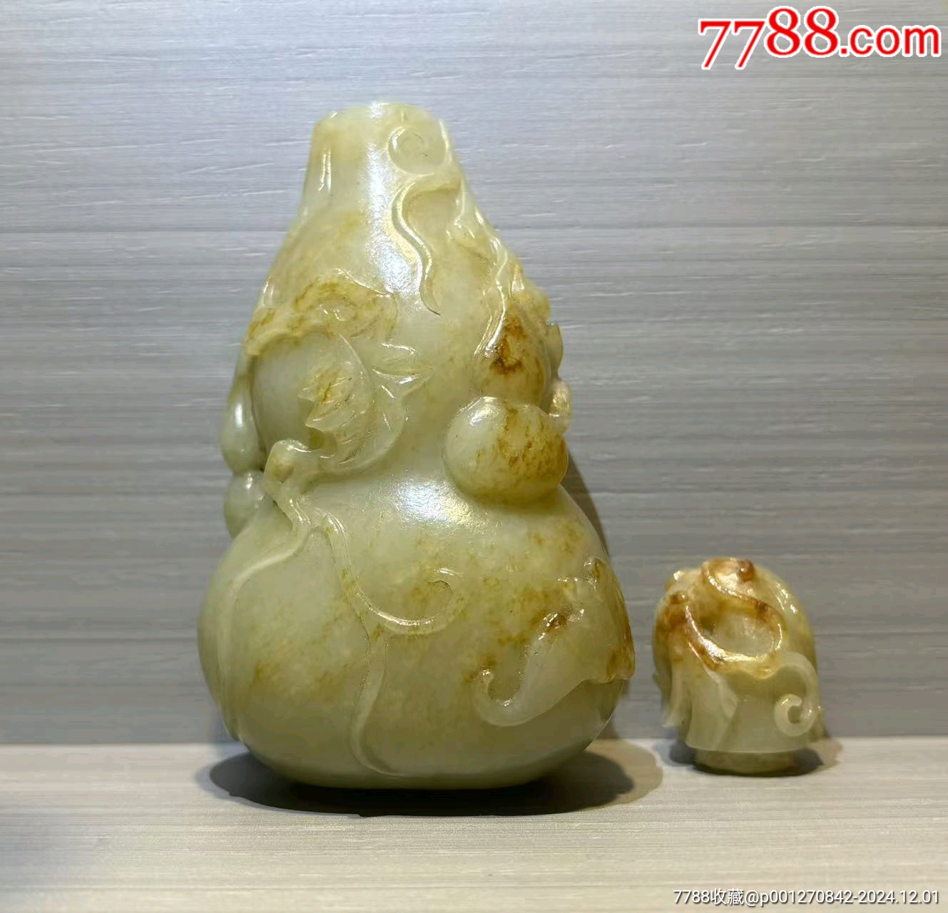 清代和田玉赏瓶，天然A货和田玉，古玩真品和田玉_和田玉_图片价格_收藏