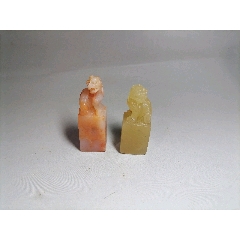 寿山・芙蓉石　印材　2.1×2.2×9.2 寿山芙蓉石印章章料+巴林冻石印章章料-寿山石-7788旧书网