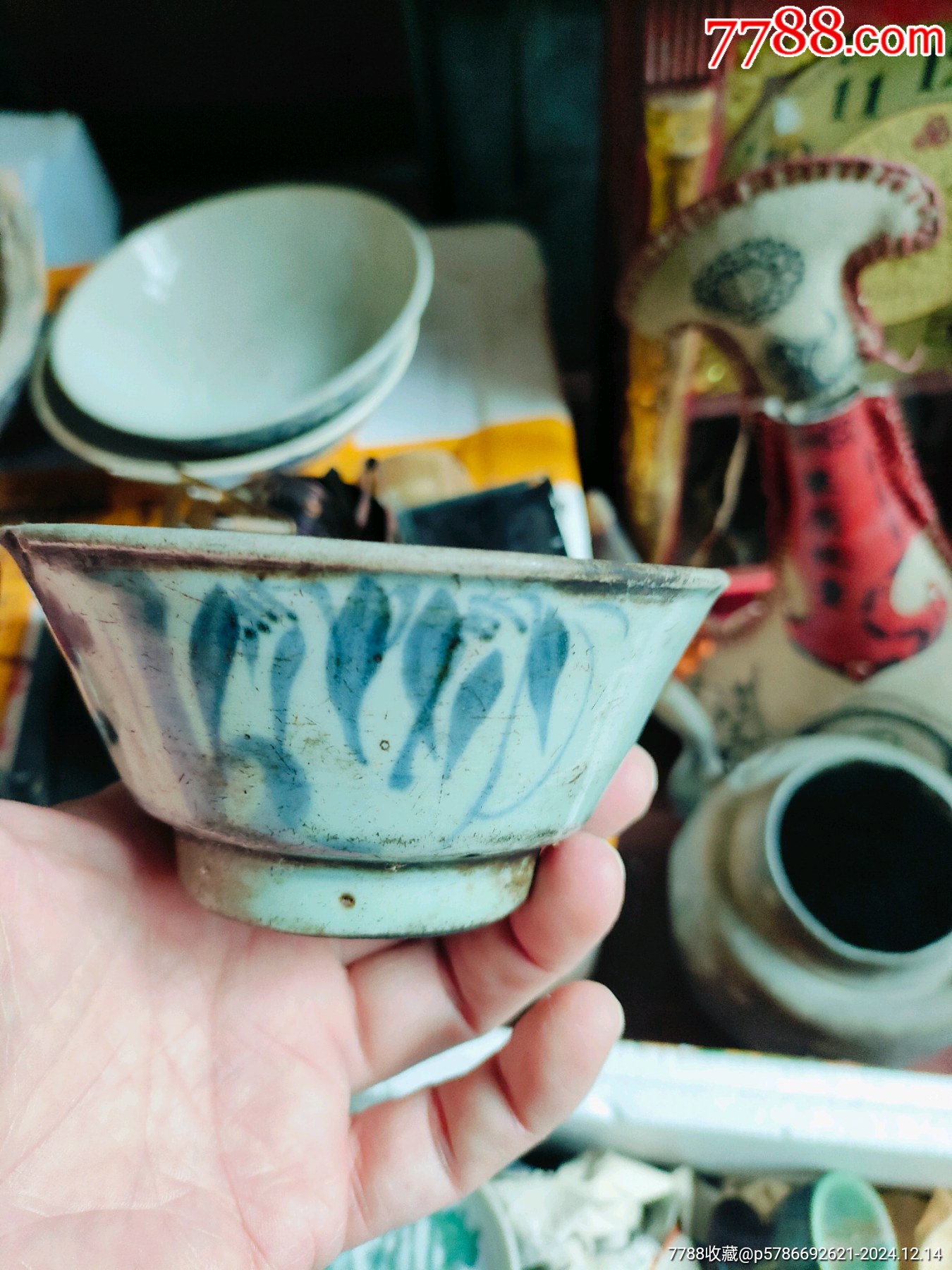 中国古磁器　清青花高碗 中国古磁器 清青花高碗 - メルカリ