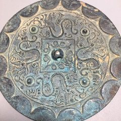 精品銅鏡(雙鳳獸)古玩收藏古銅鏡銅鏡家居擺件龍鳳鏡_新匯創(chuàng)億商行