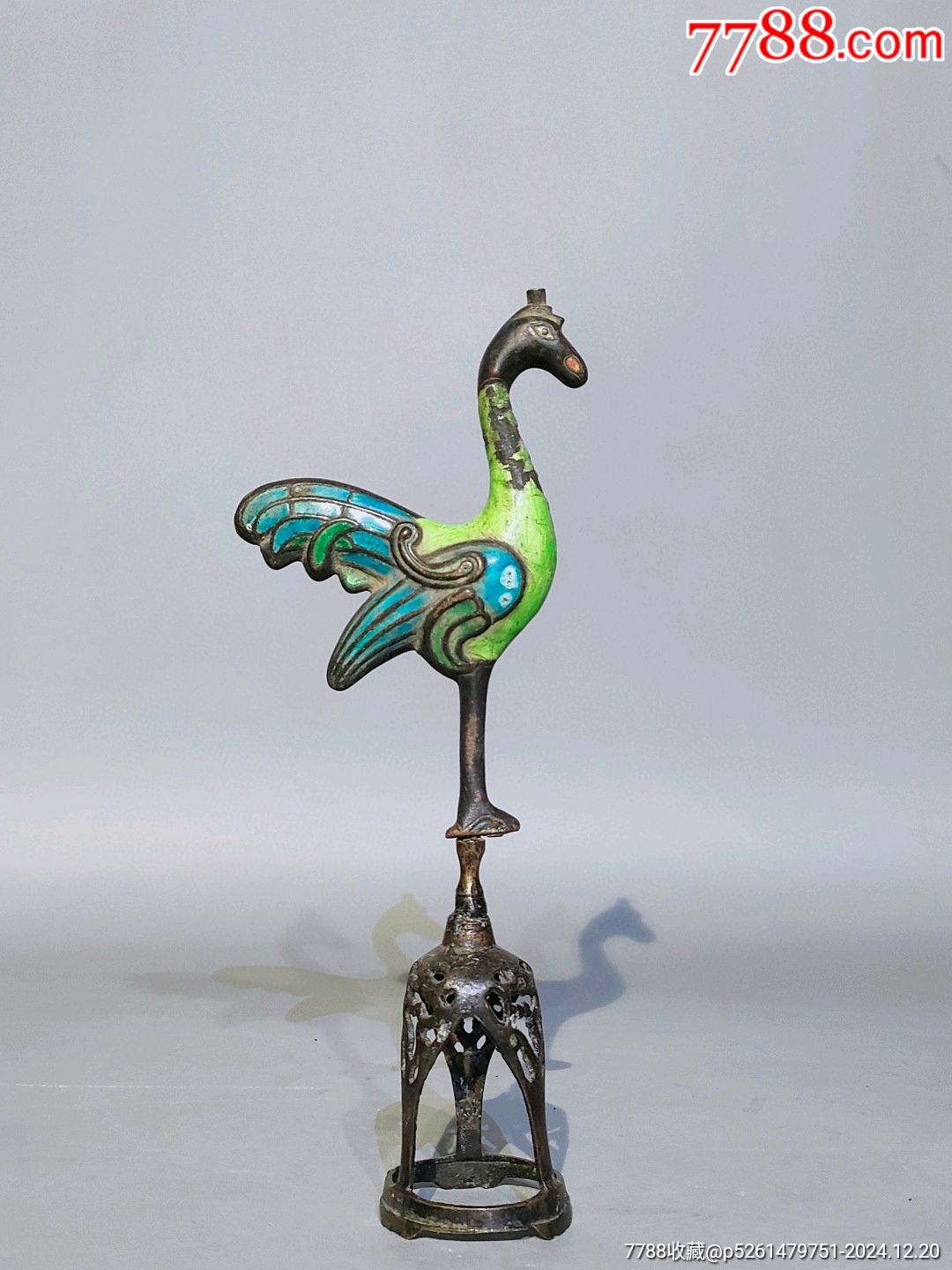 古玩旧藏铜胎景泰蓝烛台_其他景泰蓝/珐琅_顺应时代【7788红宝书】