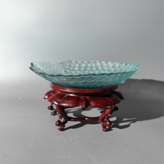 建國初琉璃葡萄紋盛盤包老老琉璃牌子掛墜把件帶板扳指飾品_清茗敘瓷丶