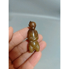 高古玉古玉老玉和田玉西周战汉玉器挂件旧藏和田玉人_和田玉_神都墨韵