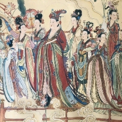 長(zhǎng)達(dá)3.3米的絹布中卷70cm八十七神仙卷,長(zhǎng)卷手卷畫(huà),總長(zhǎng)約338*70cm_新匯創(chuàng)億商行