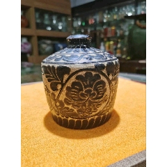 古玩舊藏磁州窯刻花瓶_雷雷的店